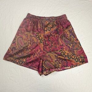 Vintage Victoria’s Secret Paisley Satin Sleep Shorts Medium